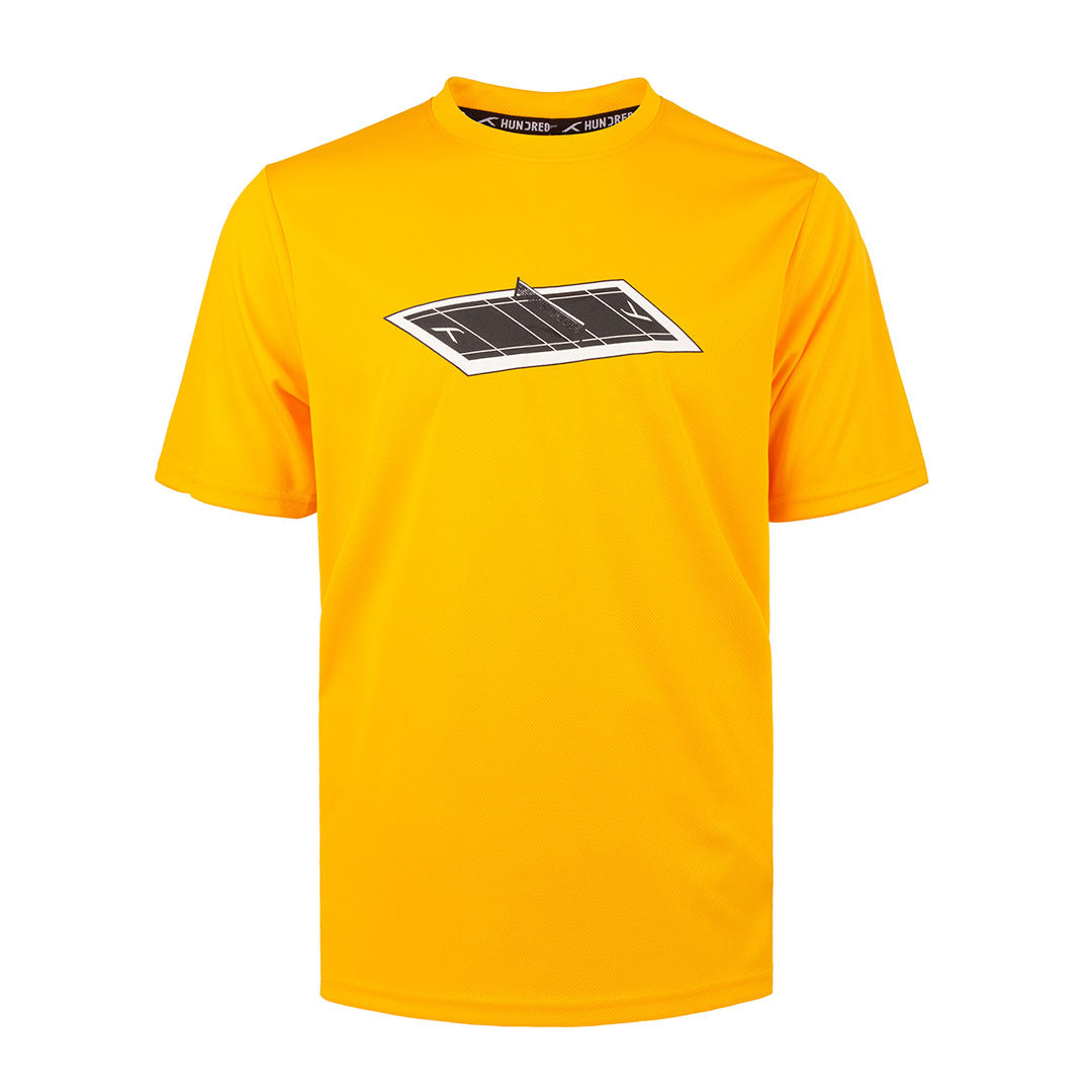 Badminton Court Logo T-Shirt - Orange